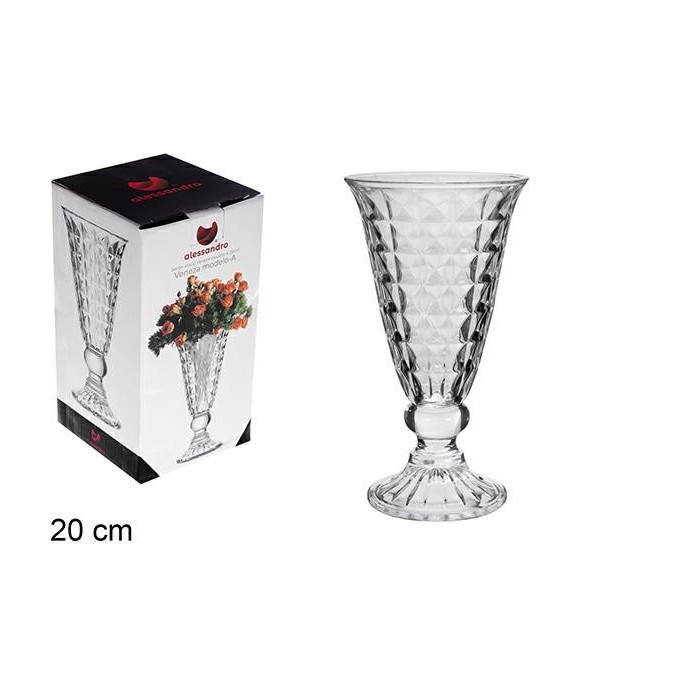 VASO IN VETRO VENEZA MODELO A 20 CM